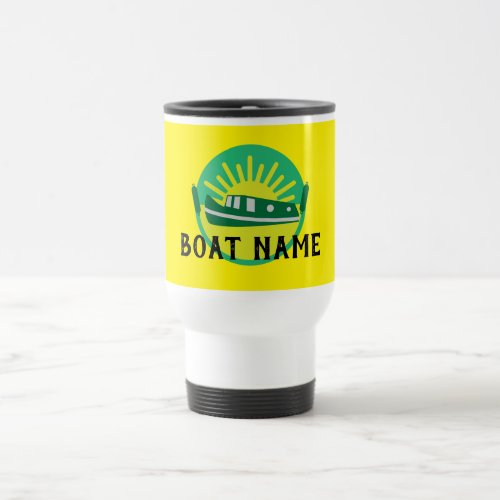Narrowboat Canal Boat Living Doormat Travel Mug