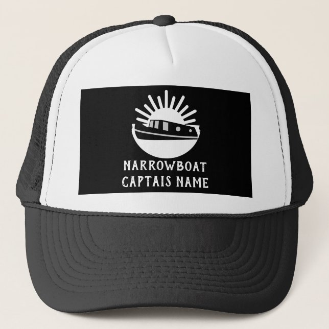 Narrowboat Canal Boat Living Doormat Travel Mug Tr Trucker Hat (Front)