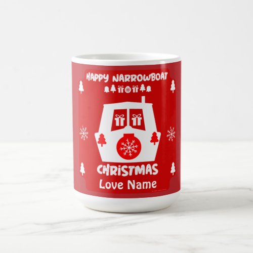 Narrowboat Canal Christmas Xmas Gifts  Coffee Mug