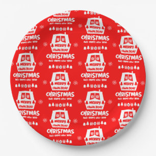 Narrowboat Canal Christmas Xmas Gifts Paper Plates