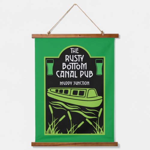 Narrowboat Canal Pubs  Hanging Tapestry