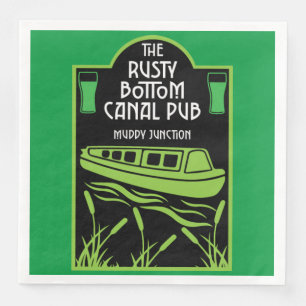 Narrowboat Canal Pubs  Paper Dinner Napkins