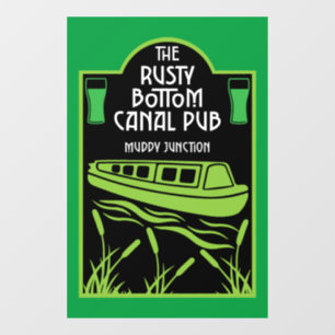 Narrowboat Canal Pubs Window Cling