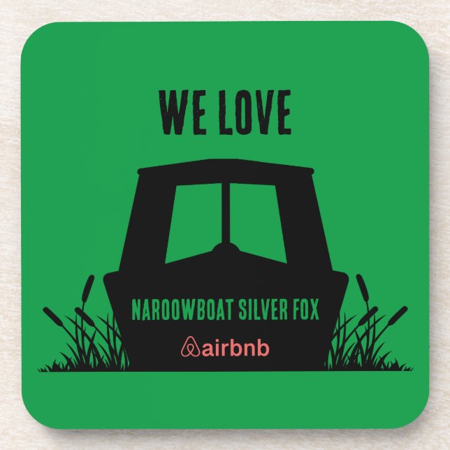 Narrowboat Canalboat For Rent Beverage Coaster (Front)