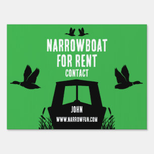 Narrowboat Canalboat Rent Sign