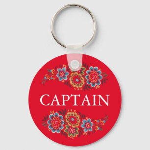 Narrowboat Captain Keychain