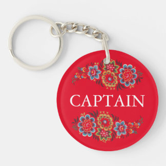 Narrowboat Captain Keychain