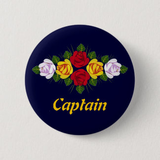 Narrowboat captain's badge pinback button
