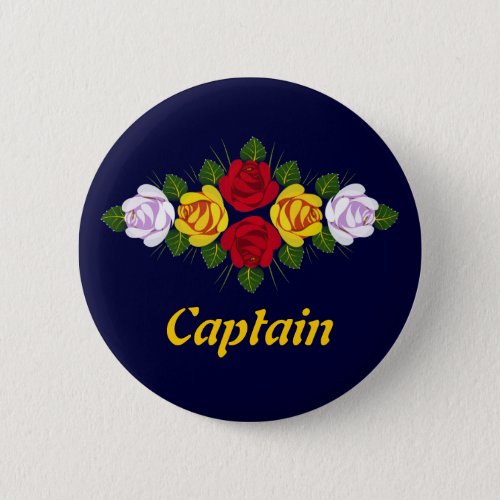 Narrowboat captains badge pinback button