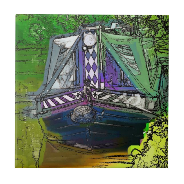 NARROWBOAT CERAMIC TILE (Front)