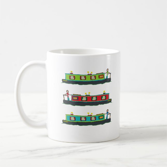 Narrowboat Coffee Mug (Left)
