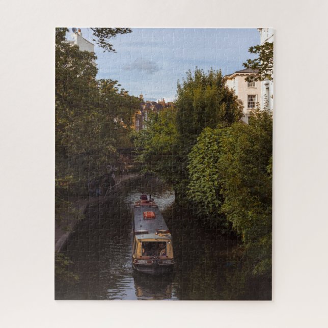 Narrowboat Cruising The London Canals Jigsaw Puzzle (Vertical)