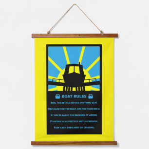 Narrowboat Funny Rules Hanging Tapestry