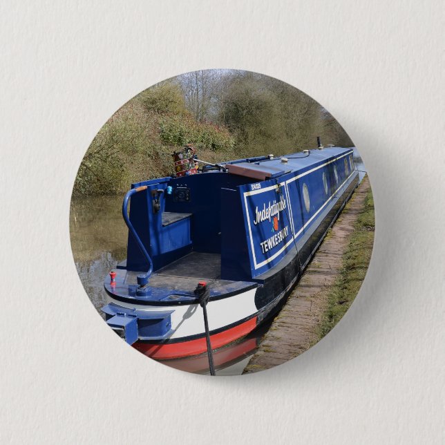 Narrowboat Indefatigable Pinback Button (Front)