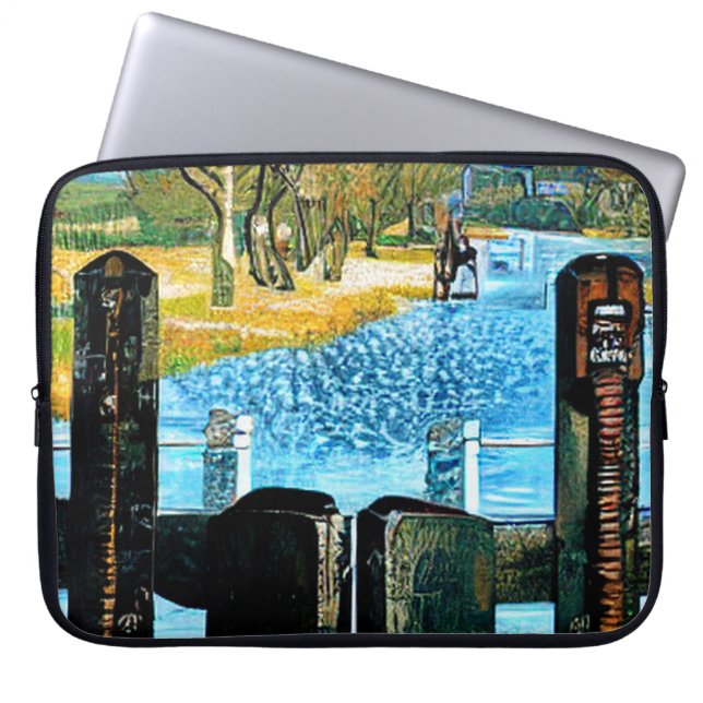 NARROWBOAT LOCK LAPTOP SLEEVE (Front)