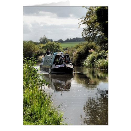 NARROWBOAT ON THE CANAL CARD