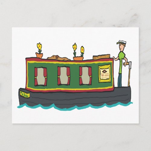 Narrowboat Postcard