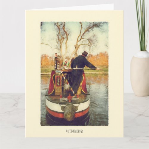 Narrowboat winding card