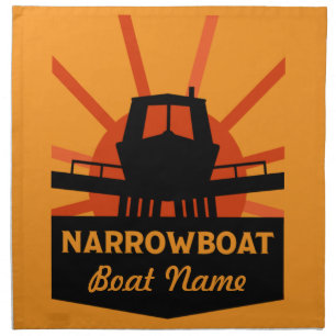 Narrowboats And Canalboat Gifts   Travel Mug Cloth Napkin