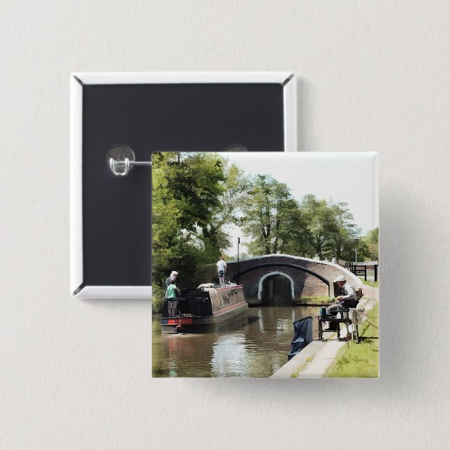 NARROWBOATS BUTTON (Front & Back)