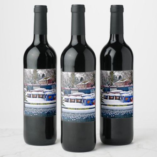 NARROWBOATS CARD WINE LABEL