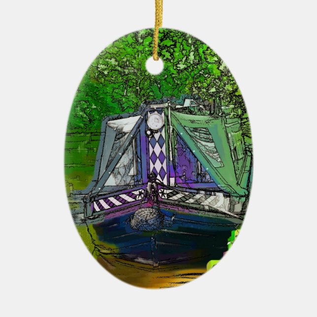 NARROWBOATS CERAMIC ORNAMENT (Front)