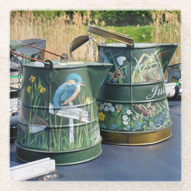 NARROWBOATS GLASS COASTER (Front)