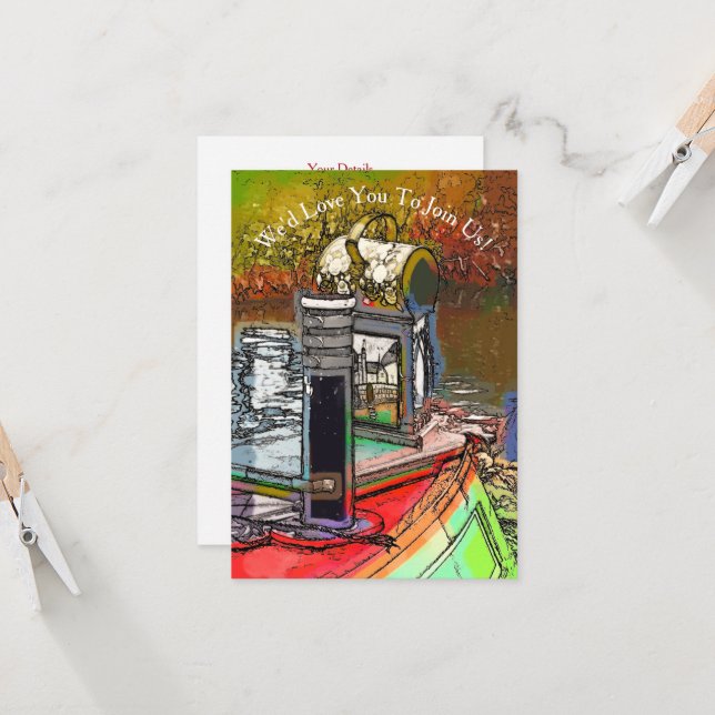 NARROWBOATS INVITATION (Front/Back In Situ)