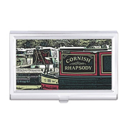 NARROWBOATS ON THE CANAL BUSINESS CARD CASE