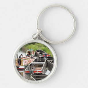 NARROWBOATS ON THE CANAL  KEYCHAIN