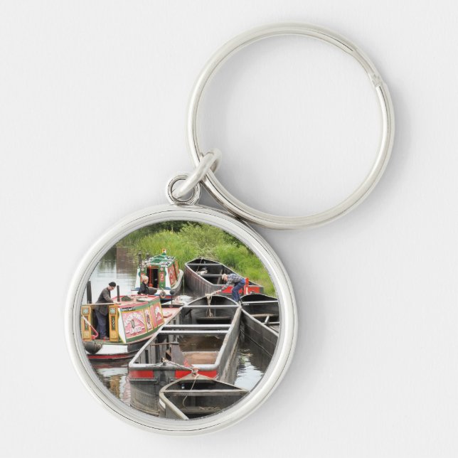 NARROWBOATS ON THE CANAL  KEYCHAIN (Front)