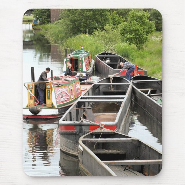 NARROWBOATS ON THE CANAL    MOUSE PAD (Front)