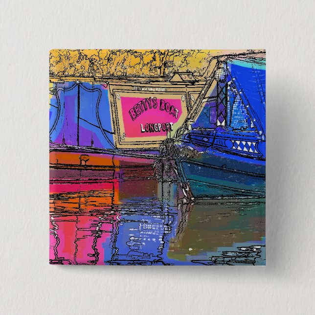 NARROWBOATS PINBACK BUTTON (Front)