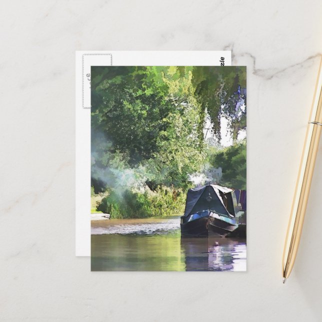 NARROWBOATS POSTCARD (Front/Back In Situ)