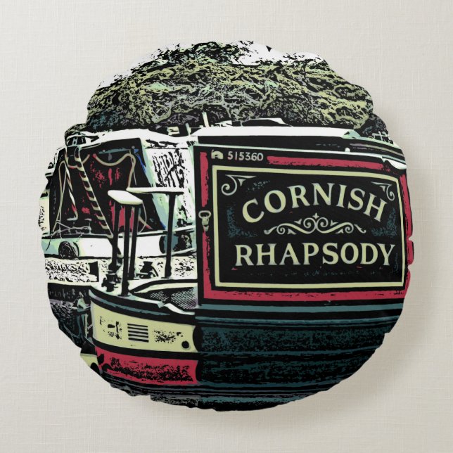 NARROWBOATS   ROUND PILLOW (Front)