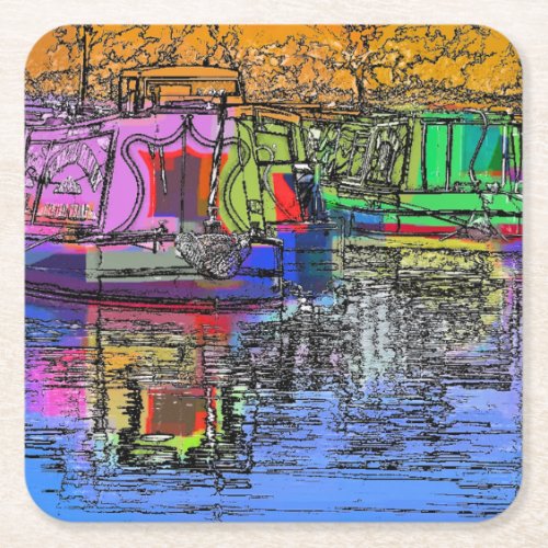 NARROWBOATS SQUARE PAPER COASTER