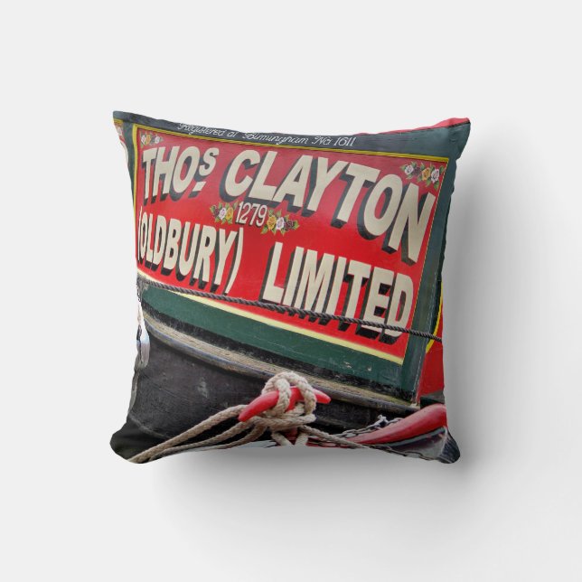 NARROWBOATS THROW PILLOW (Front)