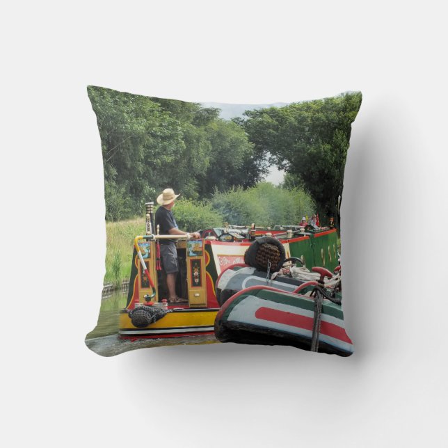 NARROWBOATS THROW PILLOW (Front)