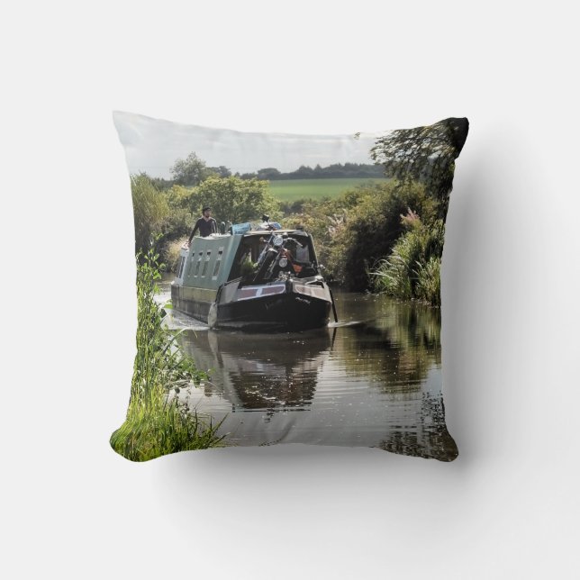 NARROWBOATS THROW PILLOW (Front)