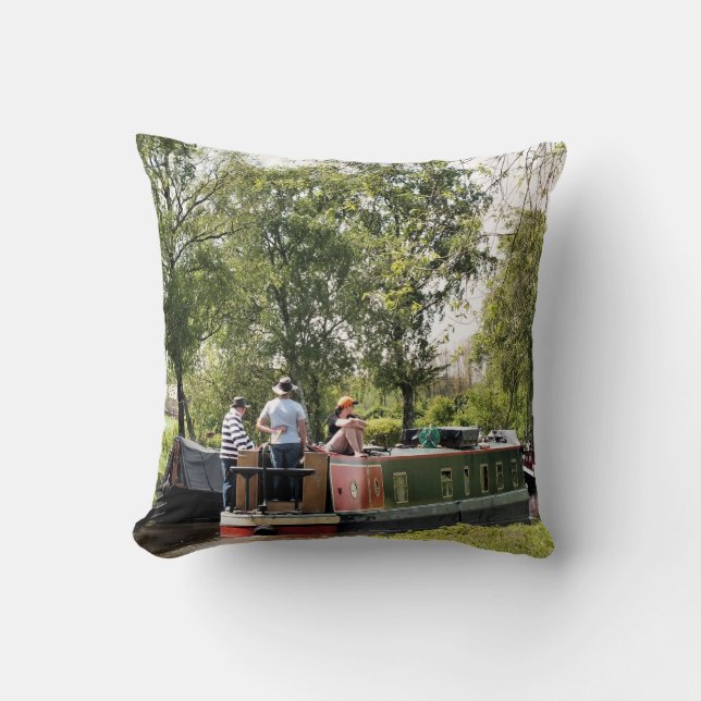 NARROWBOATS THROW PILLOW (Front)
