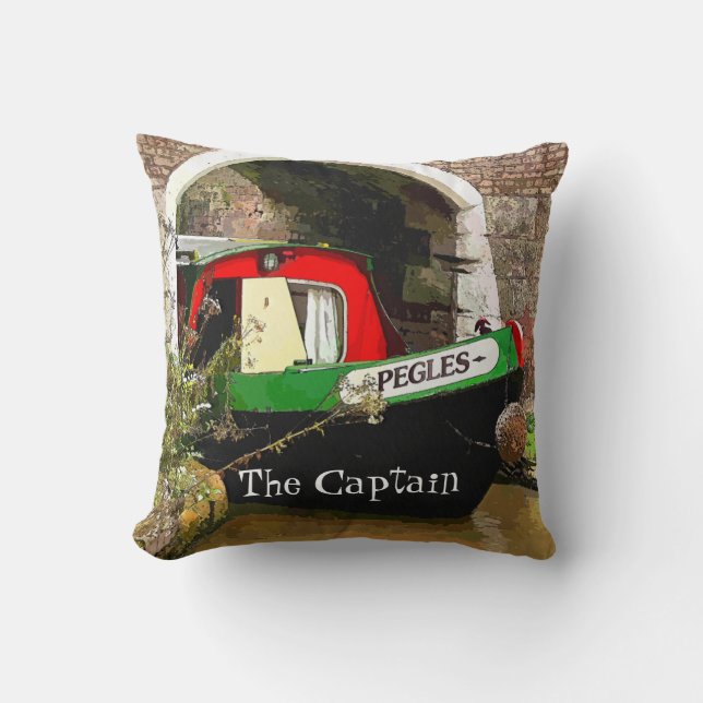 NARROWBOATS THROW PILLOW (Front)