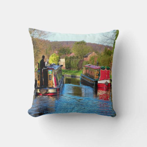 NARROWBOATS THROW PILLOW