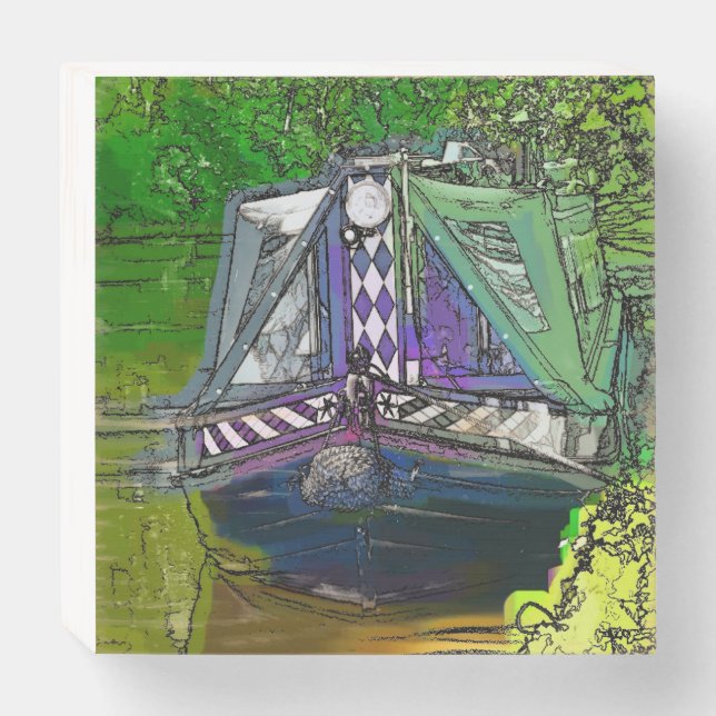 NARROWBOATS WOODEN BOX SIGN (Front Horizontal)