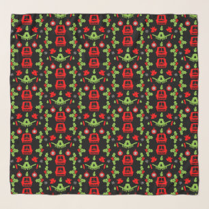 Narrowboats Xmas Canal Christmas Scarf