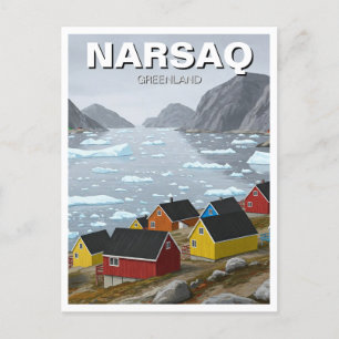 Narsaq Greenland Travel Postcard