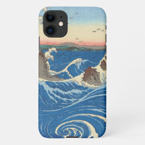 Naruto Whirlpools Awa Province 1855 by Hiroshige iPhone 11 Case