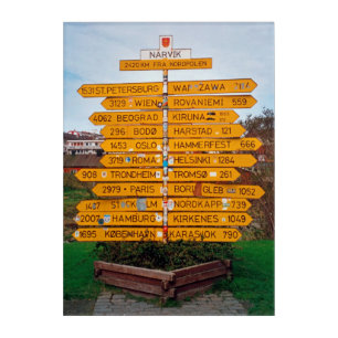 Narvik signpost acrylic print