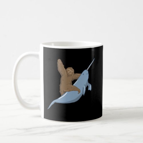 Narwahl Unicorn Beluga Tusk Whale Fish Sloth Gift Coffee Mug