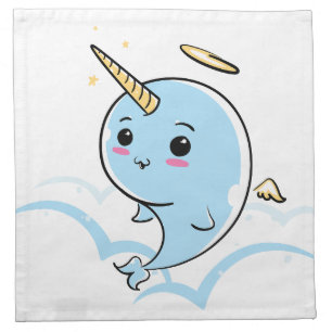 Narwhal Angel Cutie Cloth Napkin