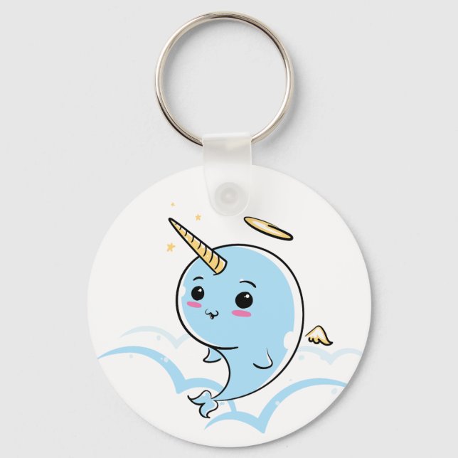 Narwhal Angel Cutie Keychain (Front)